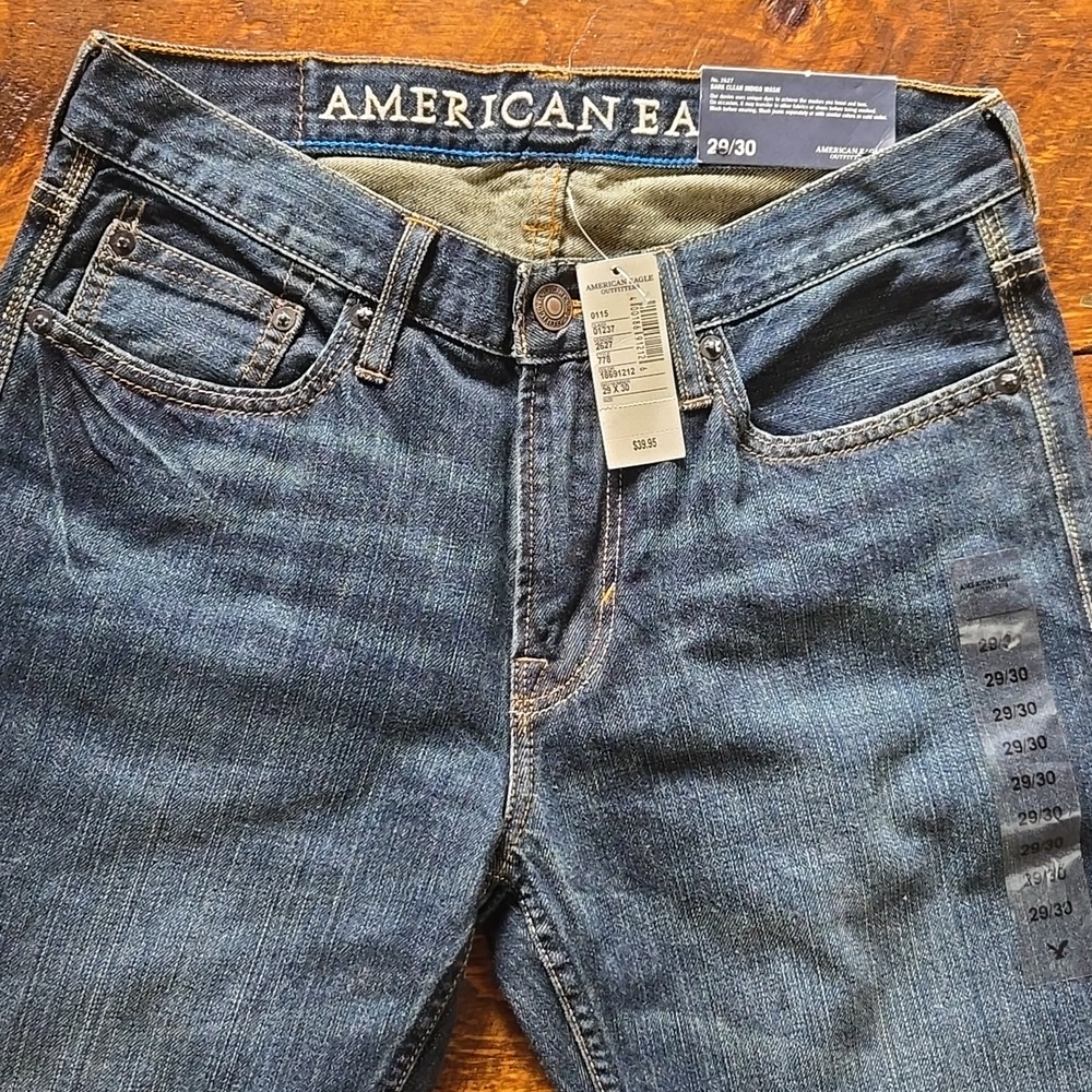 American Eagle Outfitters Men’s Bootcut Jeans - Dark Blue Denim